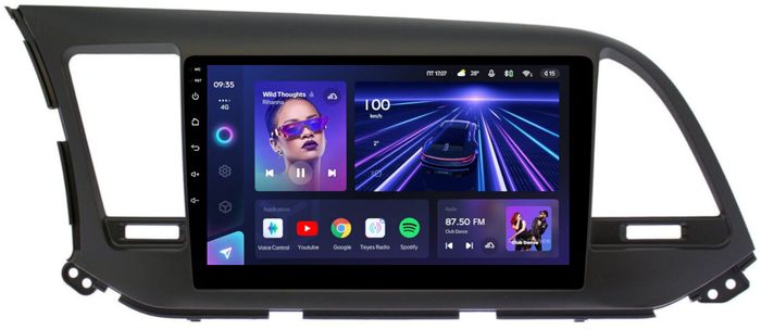 Магнитола для Hyundai Elantra 6 2016-2018 (без штатной КЗВ, рамка тип 2) - Teyes CC3L монитор 9" IPS на Android 10, 8-ядер, CarPlay, 4G SIM-слот