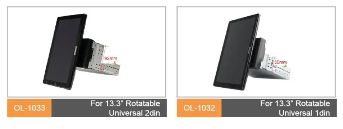 2DIN магнитола с поворотным экраном 13.3" - Kuberg OL-1033-2D-D на Android 10, Быстрая, CarPlay, 4G SIM-слот