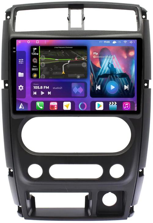 Магнитола для Suzuki Jimny 3 2005-2018 - FarCar BM3059M-2K монитор 9.5" 2K QLED на Android 14, TS10, 4+32Гб, CarPlay, 4G SIM-слот