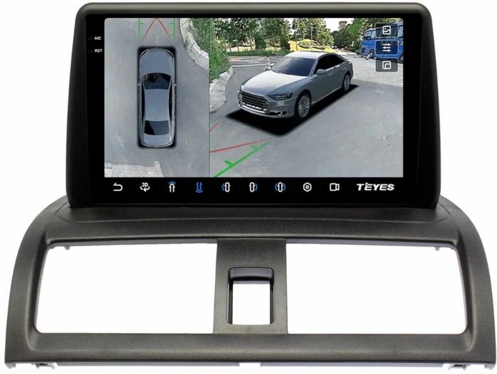 Магнитола для Honda Accord 7 2003-2008 (рамка наверх) - Teyes CC3-2K-360 монитор 9.5" 2K QLED на Android 10, Быстрая, CarPlay, 4G SIM-слот, 4 камеры в комплекте