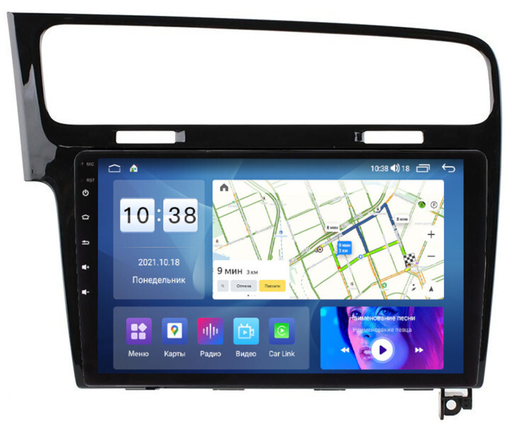Магнитола для Volkswagen Golf 7 2012-2020 - Parafar PF257LUX2XHD на Android 13, 8-ядер, 4Гб+64Гб, CarPlay, 4G SIM-слот