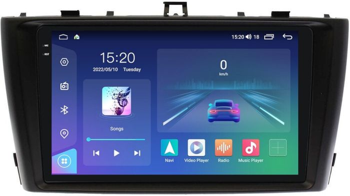 Магнитола для Toyota Avensis 2008-2015 (рамка черная) - Parafar PF699RN2K на Android 13, QLED+2K, ТОП процессор, 4Гб+32Гб, CarPlay, 4G SIM-слот