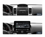 Магнитола для Toyota Land Cruiser Prado 120, Lexus GX470 (экран климата внизу) - Canbox H-Line 3041 монитор 12.3" QLED в стиле MERCEDES на Android 10, ТОП-процессор, CarPlay, 4G SIM-слот