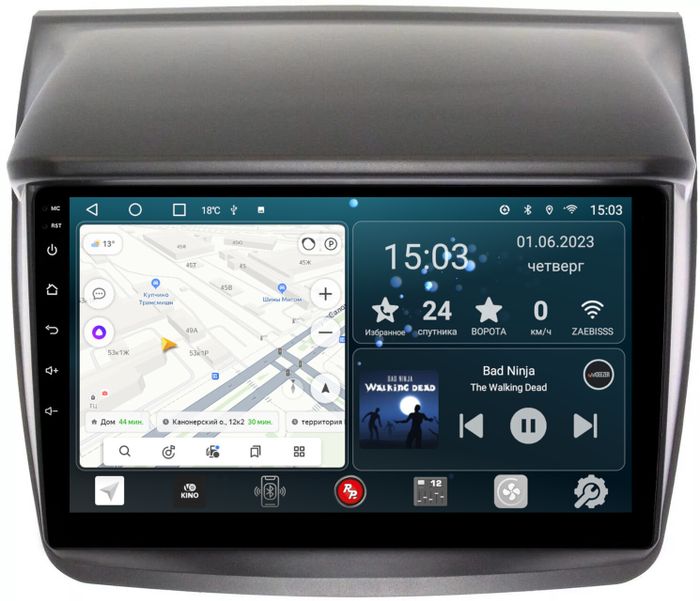 Магнитола для Mitsubishi L200, Pajero Sport 2006-2016 - Redpower 038 Android 10, Быстрая, CarPlay, SIM-слот