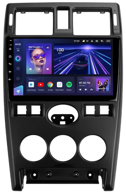 Магнитола для Lada Priora 2007-2013 (рамка черная) - Teyes CC3 на Android 10, QLED, ТОП процессор, 4Гб+32Гб, CarPlay, 4G SIM-слот