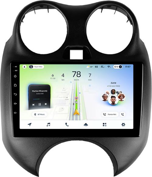 Магнитола для Nissan March K13 2010-2013 - Teyes CC4L монитор 9" IPS, Android 14, Быстрая, Snapdragon 662, CarPlay, 4G SIM-слот
