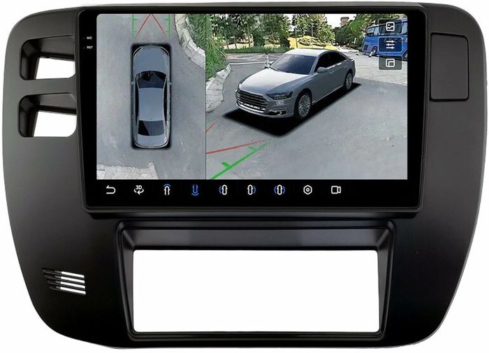 Магнитола для Nissan Patrol Y61 1997-2004 - FarCar BX3259M-360 монитор 9.5" 2K QLED на Android 13, 6Гб+128Гб, CarPlay, 4G SIM-слот, 4 камеры в комплекте