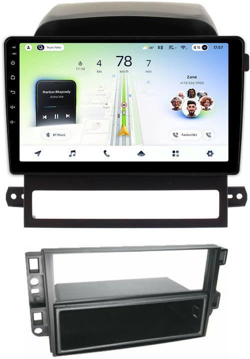 Магнитола для Chevrolet Captiva 2006-2011 (перенос БК вниз) - Teyes CC4L монитор 9" IPS на Android 14, Быстрая, Snapdragon 662, CarPlay, 4G SIM-слот