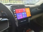 Магнитола для Toyota Camry 55 2014-2018 (рамка серебристо-черная) - Teyes LUX ONE 360 монитор 12.3" 2K QLED на Android 10, 6Гб+128Гб, CarPlay, 4G SIM-слот, 4 камеры в комплекте