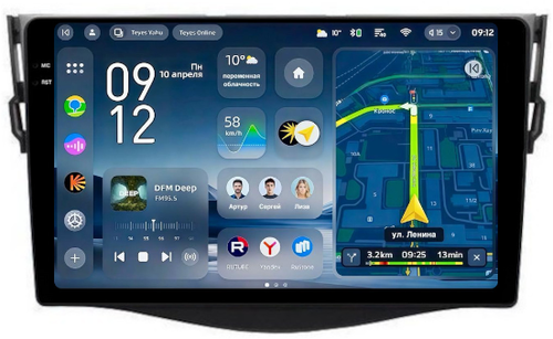 Магнитола для Toyota RAV4 3 2005-2012, Vanguard - Teyes CC4-PRO монитор 9.5" 2K QLED на Android 13, Snapdragon 778G, ИИ, CarPlay, DSP, 4G SIM-слот