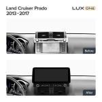 Магнитола для Toyota Land Cruiser Prado 150 2013-2017 - Teyes LUX ONE монитор 12.3" 2K QLED на Android 10, Быстрая, CarPlay, 4G SIM-слот