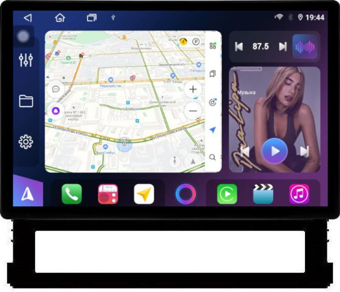 Магнитола для Toyota Land Cruiser 200 2015-2021 (без JBL) - FarCar BX877 монитор 13" 2K QLED на Android 13, TS10, 6+128, CarPlay, 4G SIM-слот
