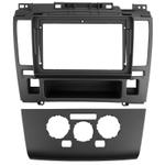 Комплект рамки с разъёмами 9" Nissan Tiida 2004-2013 климат с круглым экраном(чёрная)
