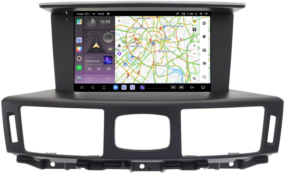 Магнитола для Infiniti Q70, M25, M37 (поддержка Bose и 360) - Kuberg QLed, Android 13, TS20, CarPlay, SIM-слот