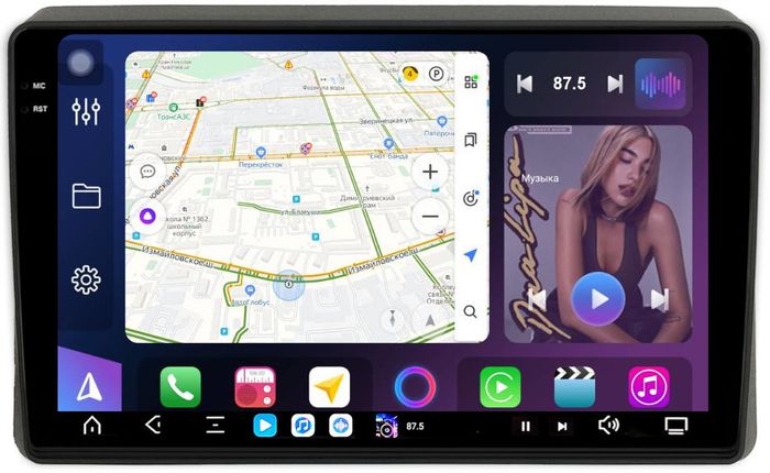 Магнитола для Renault Arkana 2019+, Duster 2 2020+ - FarCar XXL1219M монитор 10.36" 2K QLED на Android 14, TS20, 8+256Гб, CarPlay, 4G SIM-слот