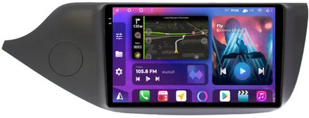 Магнитола для KIA Ceed 2 2012-2018 (рамка матовая) - FarCar BM9-2K-7095M монитор 9.5" 2K QLED на Android 14, TS10, 4+32Гб, CarPlay, 4G SIM-слот