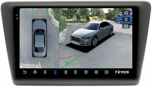 Магнитола для Skoda Rapid 1 2012-2020 (рамка тип 2) - Teyes CC3-2K-360 на Android 10, 2K QLED, 6Гб+128Гб, CarPlay, 4G SIM-слот, 4 камеры в комплекте