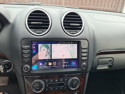 Магнитола для Mercedes-Benz GL (X164), ML (W164) 2005-2012 (рамка с крутилками и кнопками) - Kuberg EW-9950 QLed+2K, Android 13, UIS7870 (DUDU7), CarPlay, SIM-слот