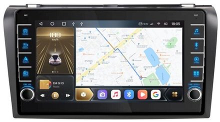 Магнитола для Mazda 3, Axela 2003-2009 - Kuberg OL-9503 (кнопки и крутилки), Android 12, TS10,  CarPlay, 4G SIM-слот