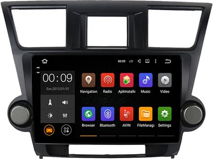 Магнитола для Toyota Highlander 2 2007-2013 XU40 - AIROC 2K RX-1122 Android 13, QLed+2K, ТОП процессор, 8/128, CarPlay, SIM-слот (крутилки декоративные)
