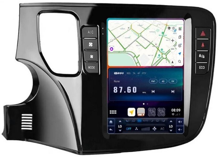 Магнитола для Mitsubishi Outlander 3 2012-2022 - Kuberg EW-9709 монитор 9.7" в стиле "Тесла" на Android 12, ТОП процессор, 6Гб+128Гб, CarPlay, 4G SIM-слот