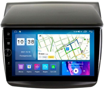 Магнитола для Mitsubishi L200, Pajero Sport 2006-2016 - Parafar PF220LHDAV на Android 12, ТОП процессор, 3Гб+32Гб, CarPlay, 4G SIM-слот