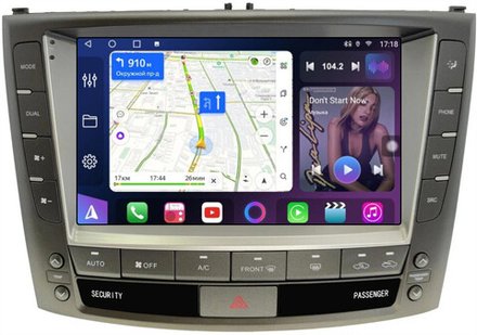 Магнитола для Lexus IS250 XE20 2005-2008 (ШГУ цветной) - FarCar GX9-9699B монитор 9.5" 2K QLED на Android 14, TS20, 6+128Гб, CarPlay, 4G SIM-слот