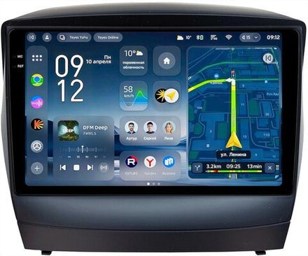 Магнитола для Hyundai iХ35, Tucson 2 2009-2015 (без штатного усилителя) - Teyes CC4-PRO монитор 9.5" 2K QLED на Android 13, Snapdragon 778G, ИИ, CarPlay, DSP, 4G SIM-слот