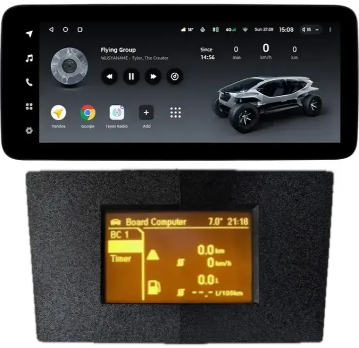 Магнитола для Opel Astra H (перенос БК вниз, черная) - Teyes LUX ONE 360 монитор 12.3" 2K QLED на Android 10, 6Гб+128Гб, CarPlay, 4G SIM-слот, 4 камеры в комплекте