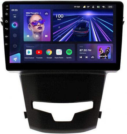 Магнитола для SsangYong Actyon II 2013-2021 - Teyes CC3 Android 10, ТОП процессор, 4/32 Гб, CarPlay, SIM-слот