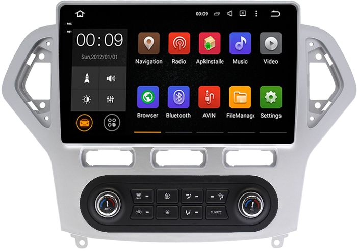 Магнитола для Ford Mondeo 4 2007-2010 - AIROC 2K RX-1708 Android 13, Быстрая, QLed+2K, CarPlay, SIM-слот