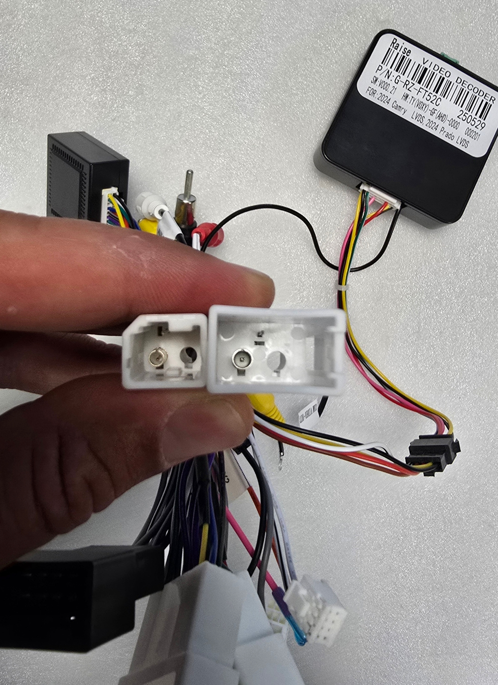 Комплект проводки для установки магнитолы в Toyota 2024+ (CAN RZ, 360, AMP, LVDS-AHD)