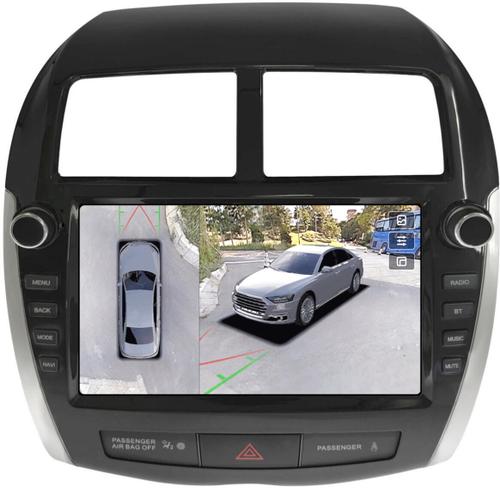 Магнитола для Mitsubishi ASX 2010-2016, Peugeot 4008, Citroen C4 Aircross (рамка с крутилками и кнопками) - Teyes CC3-2K-360 на Android 10, 2K QLED, 6Гб+128Гб, CarPlay, 4G SIM-слот, 4 камеры в комплекте
