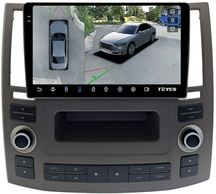 Магнитола для Infiniti FX35, FX45 S50 2006-2008 - Teyes CC3-2K-360 монитор 9.5" 2K QLED на Android 10, 6Гб+128Гб, CarPlay, 4G SIM-слот, 4 камеры в комплекте