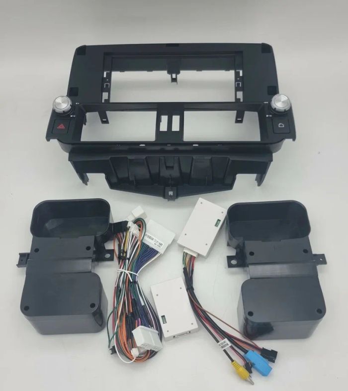 Магнитола для Toyota Land Cruiser Prado 150 2009-2013 (взамен 7" навигации, поддержка JBL и 360) - Kuberg монитор 12.3" в стиле Audi на Android 13, Быстрая, CarPlay, 4G SIM-слот