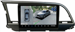 Магнитола для Hyundai Elantra 6 2016-2018 (без штатной КЗВ, рамка тип 1) - Teyes CC3-2K-360 монитор 9.5" 2K QLED на Android 10, 6Гб+128Гб, CarPlay, 4G SIM-слот, 4 камеры в комплекте