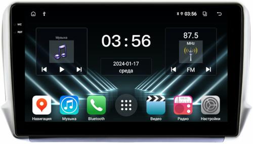 Магнитола для Peugeot 208 A9 2012-2019, 2008 A94 2013-2019 - FarCar DX3262M монитор 10.36" IPS на Android 13, 4+64Гб, CarPlay