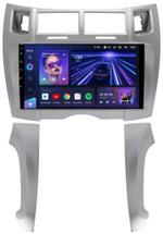 Магнитола для Toyota Vitz 2, Yaris 2 2005-2011 (рамка серебро тип 2) - Teyes CC3L на Android 10, CarPlay, 4G SIM-слот