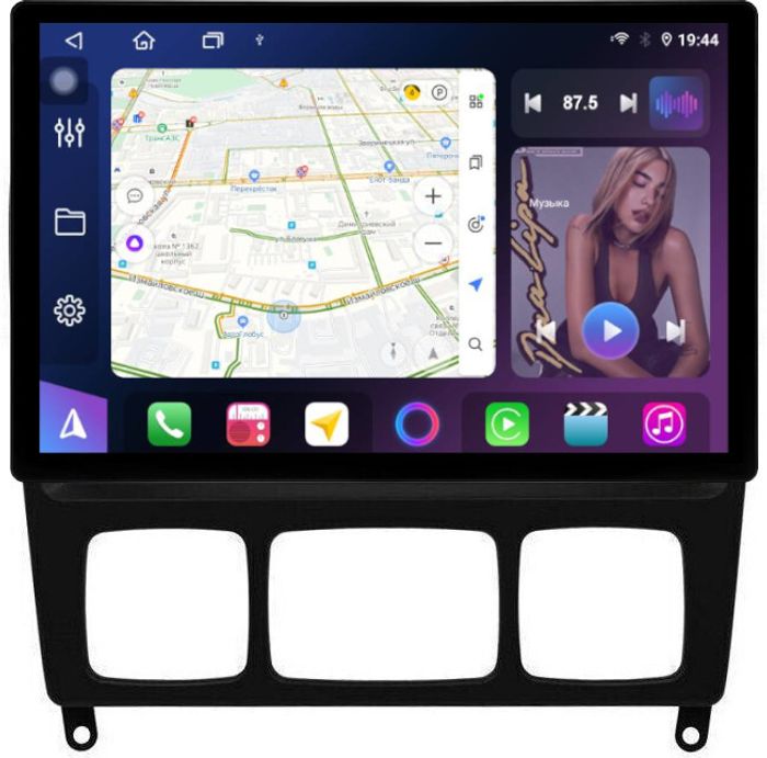 Магнитола для Mercedes-Benz S W220 1998-2005 (рамка черная) - FarCar BX877 монитор 13" 2K QLED на Android 13, Быстрая, CarPlay, 4G SIM-слот