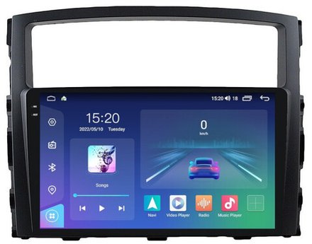 Магнитола для Mitsubishi Pajero 4 2006-2022 - Parafar PF458U2K на Android 13, QLED+2K, ТОП процессор, 8Гб+128Гб, CarPlay, 4G SIM-слот