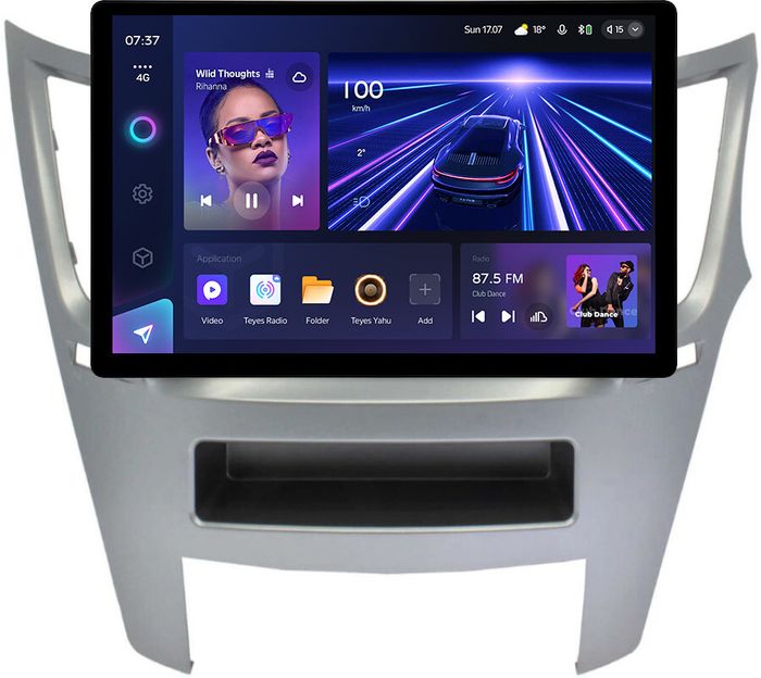 Магнитола для Subaru Legacy 5, Outback 4 2009-2014 (правый руль) - Teyes CC3-2K монитор 13" 2K QLED на Android 10, Быстрая, CarPlay, 4G SIM-слот