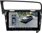 Магнитола для Volkswagen Golf 7 2012-2020 (рамка черный глянец) - FarCar BX257M-360 монитор 10.36" 2K QLED на Android 13, 6Гб+128Гб, CarPlay, 4G SIM-слот, 4 камеры в комплекте
