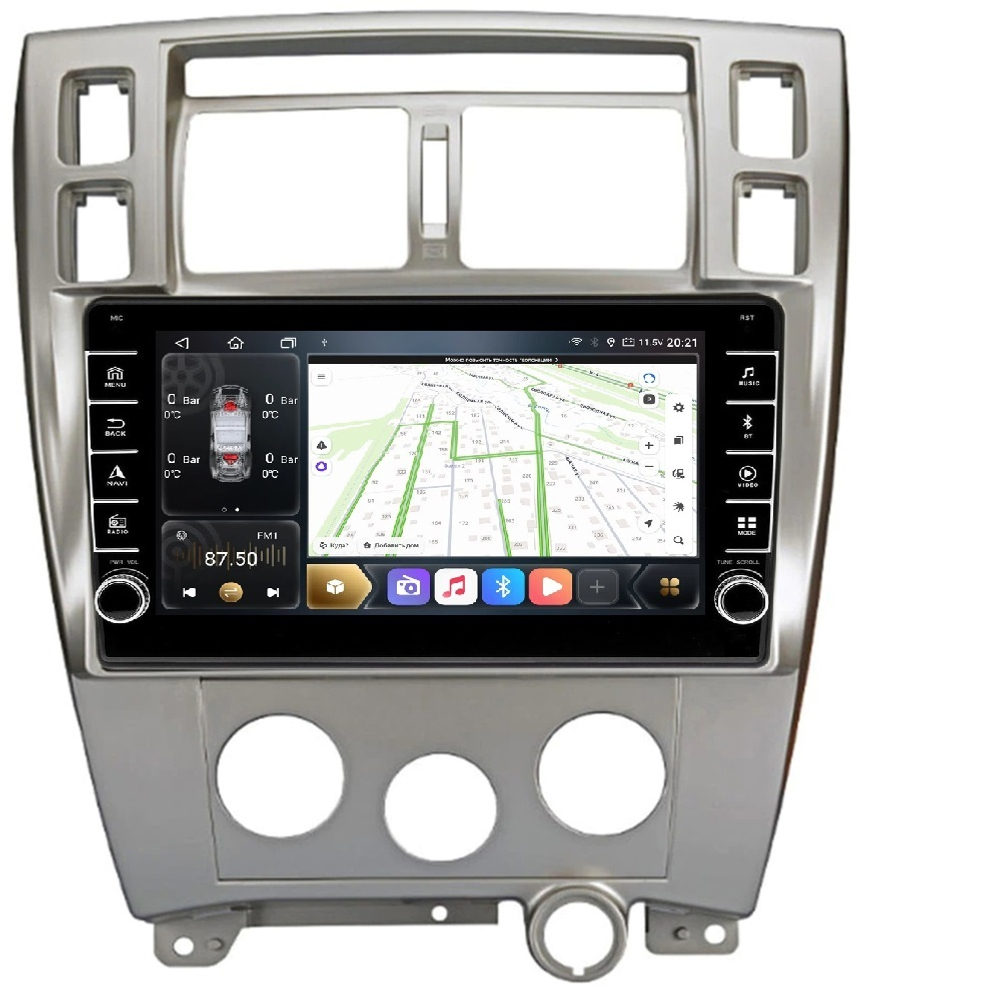 Магнитола для Hyundai Tucson 2004-2009 - Kuberg OL-1725-2 Android 12, TS10, CarPlay, 4G SIM-слот
