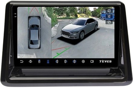 Магнитола для Toyota Noah R80, Voxy, Esqire 2014-2021 - Teyes CC3-2K-360 на Android 10, 2K QLED, 6Гб+128Гб, CarPlay, 4G SIM-слот, 4 камеры в комплекте