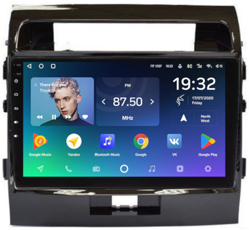 Магнитола для Toyota Land Cruiser 200 2007-2015 (экран климата снизу) - Teyes CC2 PLUS Android 10, ТОП процессор, 4-64, SIM-слот