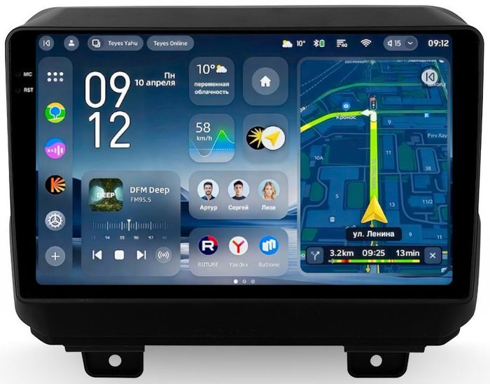 Магнитола для Jeep Wrangler 4 JL 2018+ - Teyes CC4-PRO монитор 9.5" 2K QLED на Android 13, Snapdragon 778G, ИИ, CarPlay, DSP, 4G SIM-слот