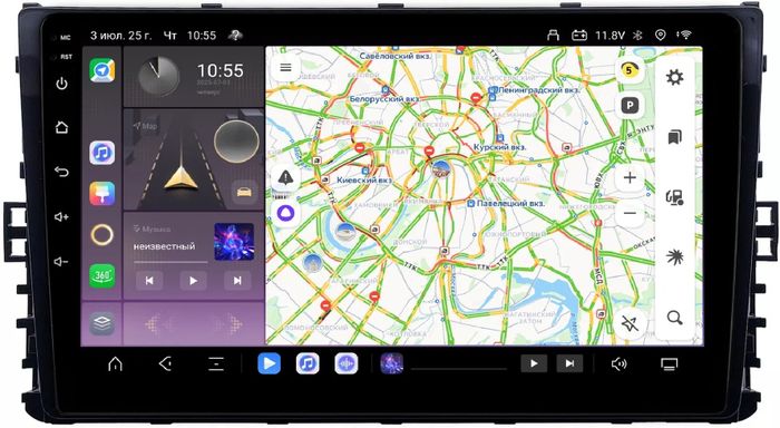 Магнитола для VW Jetta 7, Teramont, Taos, Multivan/Caravelle 2020+, Tiguan 2, Passat B8 - Kuberg QLed, Android 13, TS20, CarPlay, SIM-слот