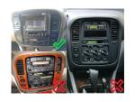 Комплект рамки с разъёмами 10" Toyota Land Cruiser J100 правый руль 1998-2003 (климат на шгу)