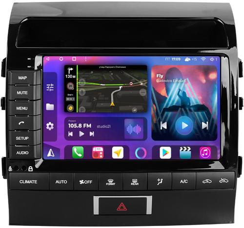 Магнитола для Toyota Land Cruiser 200 2012-2015 (климат на ШГУ) - FarCar BM9-2K-9006B монитор 9.5" 2K QLED на Android 14, TS10, 4+32Гб, CarPlay, 4G SIM-слот