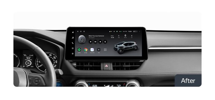 Магнитола для Toyota RAV4 50 2023+ (взамен 10", из Китая) - Teyes LUX ONE монитор 12.3" 2K QLED на Android 10, Быстрая, CarPlay, 4G SIM-слот